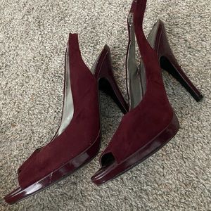 Audrey Brooke Suede + Patent Leather Heels